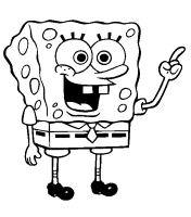 A coloring page of spongebob squarepants